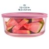 Pyrex Pyrex® Simply Store® Tinted Glass 7-cup Round Storage Container with Lid, Pink