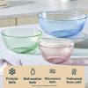Pyrex Pyrex® Colors Sculpted Tinted 3-piece Mixing Bowl Set, No Lid (Pink,Green,Blue)
