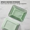 Pyrex Pyrex® Simply Store® Tinted 4-piece Rectangle Storage Set with Green Plastic Lids