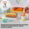 Pyrex Pyrex® Simply Store® 4-piece 3-cup Rectangle Glass Storage Set with Pink Lids